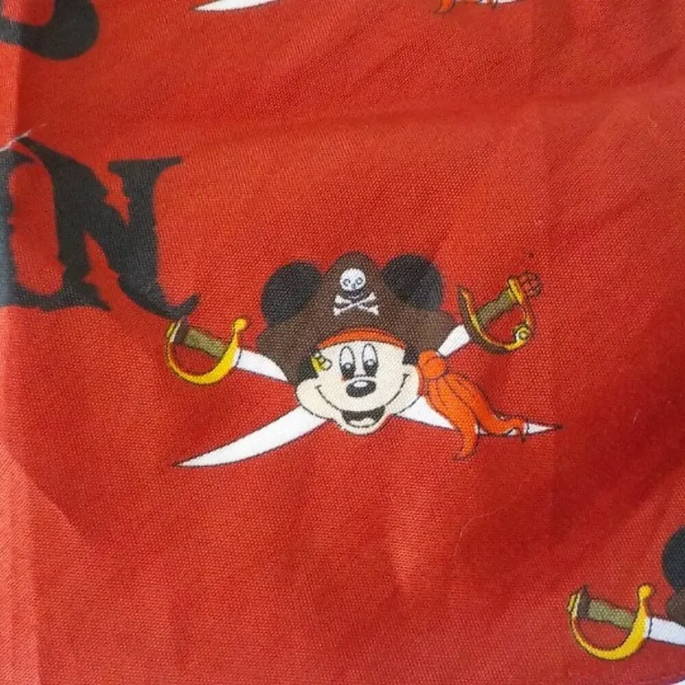 Pirates of the Caribbean Disney Cruise Line Red Bandanna Scarf Souvenir One Size
